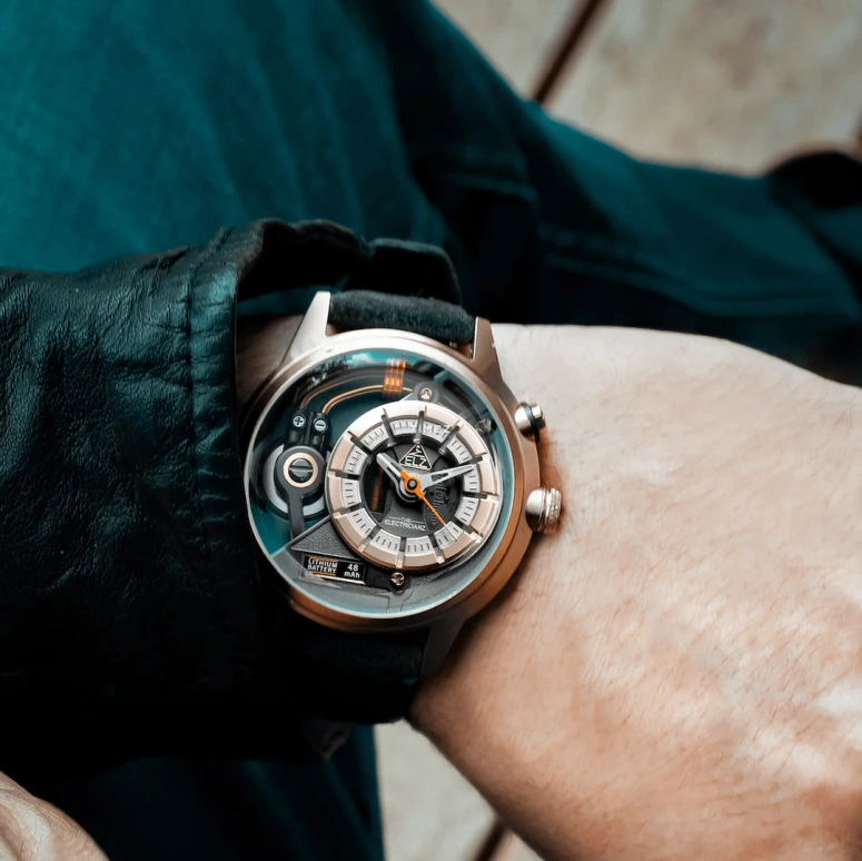 THE ELECTRICIANZ,Other 45mm,45mm,Stainless Steel,Rose Gold,Quartz,Hardlex,Round,ZZ,ZZ-A3C/04