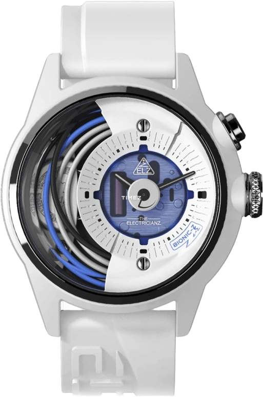 THE ELECTRICIANZ,Other 42mm,42mm,Stainless Steel,Ceramic,nylon,White,Blue,Quartz,Hardlex,Round,ZZ,ZZ-A1C/11-CRW