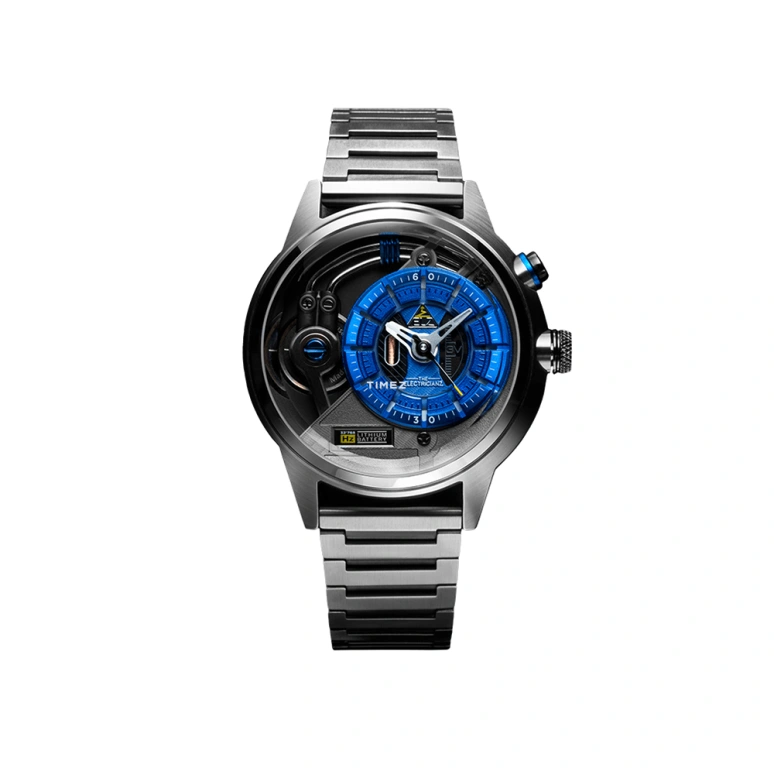 THE ELECTRICIANZ,Other 45mm,45mm,Stainless Steel,Blue,Quartz,Hardlex,Crystal Glass,Round,ZZ,ZZ-A3C/02-MSS