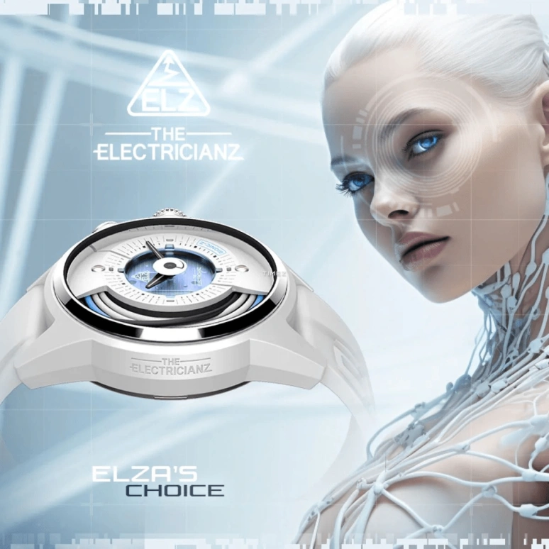 THE ELECTRICIANZ,Other 42mm,42mm,Stainless Steel,Ceramic,nylon,White,Blue,Quartz,Hardlex,Round,ZZ,ZZ-A1C/11-CRW