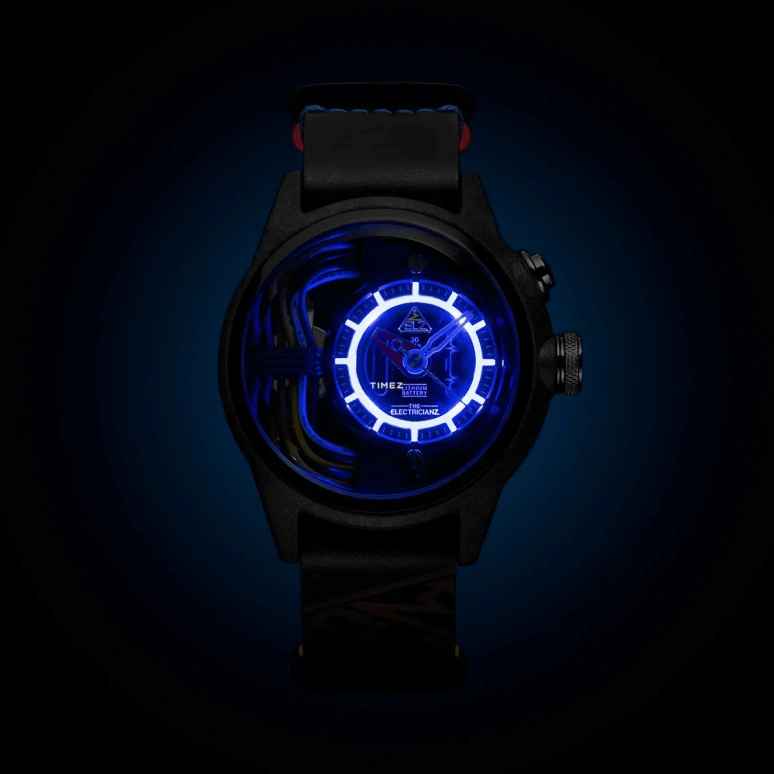 THE ELECTRICIANZ,Other 42mm,42mm,Carbon,Stainless Steel,Black,Quartz,Glass,Round,ZZ,ZZ-A1A/05