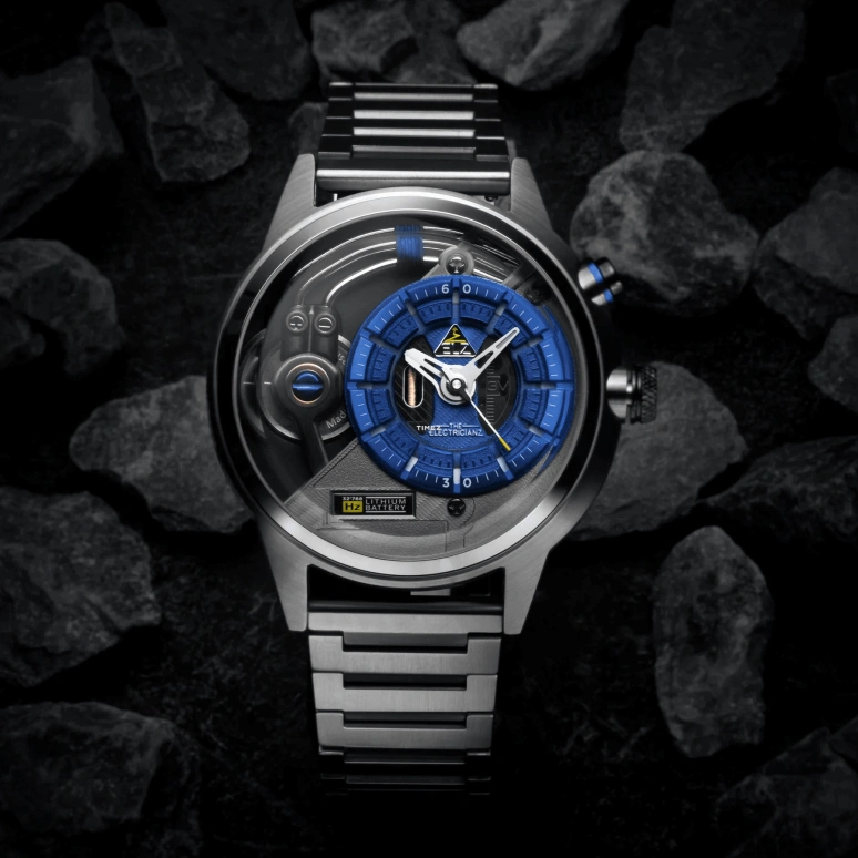 THE ELECTRICIANZ,Other 45mm,45mm,Stainless Steel,Blue,Quartz,Hardlex,Crystal Glass,Round,ZZ,ZZ-A3C/02-MSS