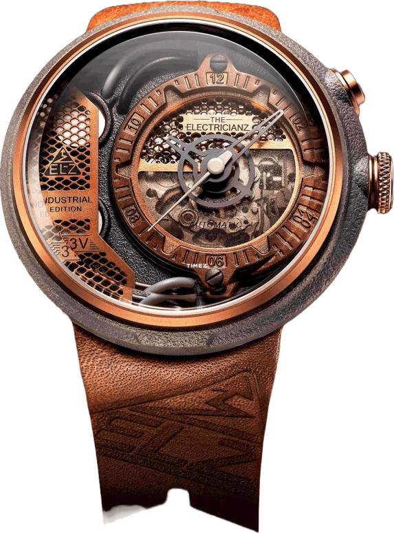 THE ELECTRICIANZ,Other 46mm,46mm,Stainless Steel,Fiber Glass,Orange,Automatic,42hours,Hardlex,ZZ,ZZ-D1C/02-CLC