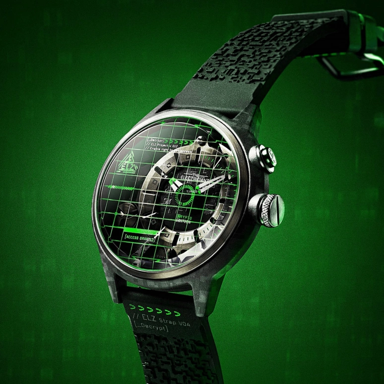 THE ELECTRICIANZ,Other 45mm,45mm,Stainless Steel,nylon,Green,Silver,Quartz,Hardlex,Round,ZZ,ZZ-C1C/02-CRD
