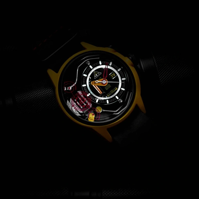 THE ELECTRICIANZ,Other 45mm,45mm,Stainless Steel,Black,Quartz,Glass,Round,ZZ,ZZ-A1A/01
