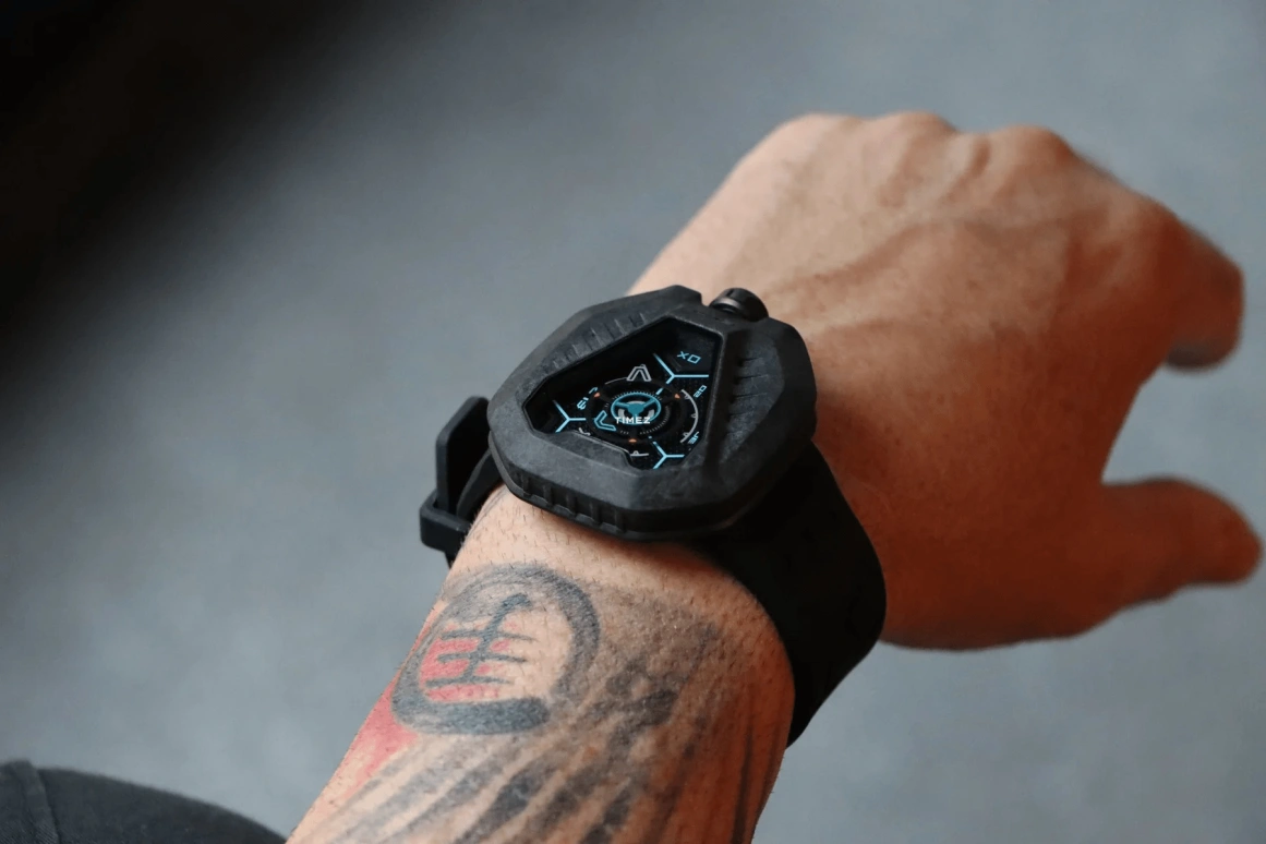 THE ELECTRICIANZ,Other 44.50x48.25mm,44.50x48.25mm,Carbon,Stainless Steel,Black,Automatic,Hardlex,Octagon,ZZ,ZZ-D2C/02-CRD