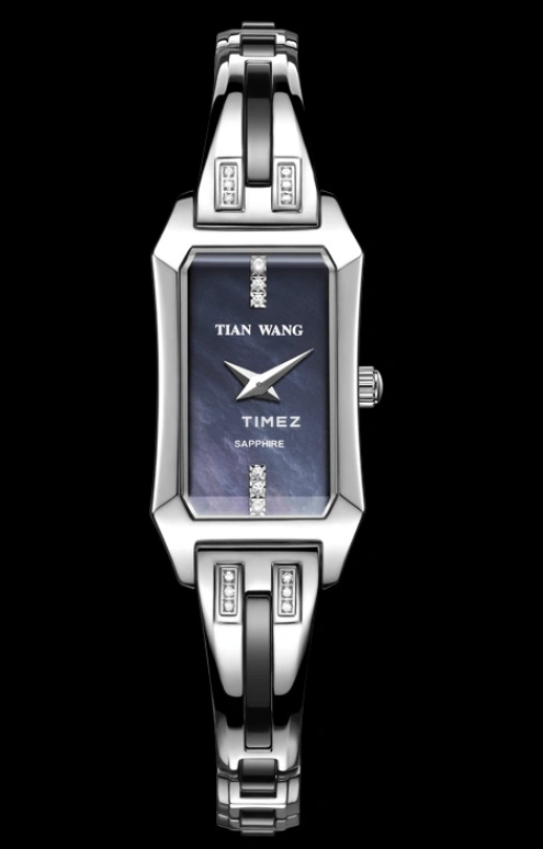 TianWang,Morbidezza ,Stainless Steel,Gunmetal,Quartz,Sapphire,Crystal Glass,Square,LS3373S