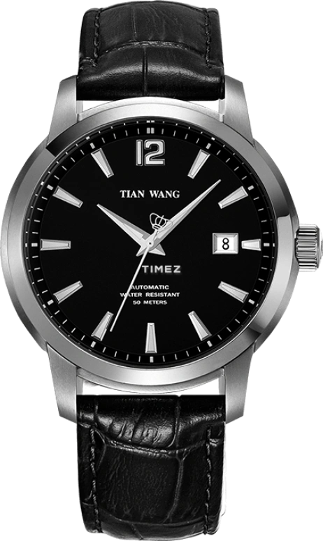 TianWang,Other ,Stainless Steel,Black,Automatic,Day,Sapphire,Crystal Glass,GS5916S,GS5916S/D-B