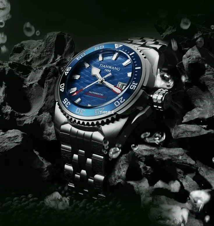 TianWang,Bluefin 46.50mm,46.50mm,Stainless Steel,Blue,Automatic,Chronograph,Day,GS2001181S,GS2001181S.D.S.U