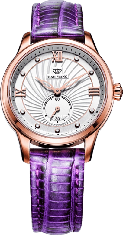 TianWang,Leader ,Stainless Steel,Rose Gold,White,Quartz,Sapphire,Glass,Round,LS3768P,LS3768P/D-P