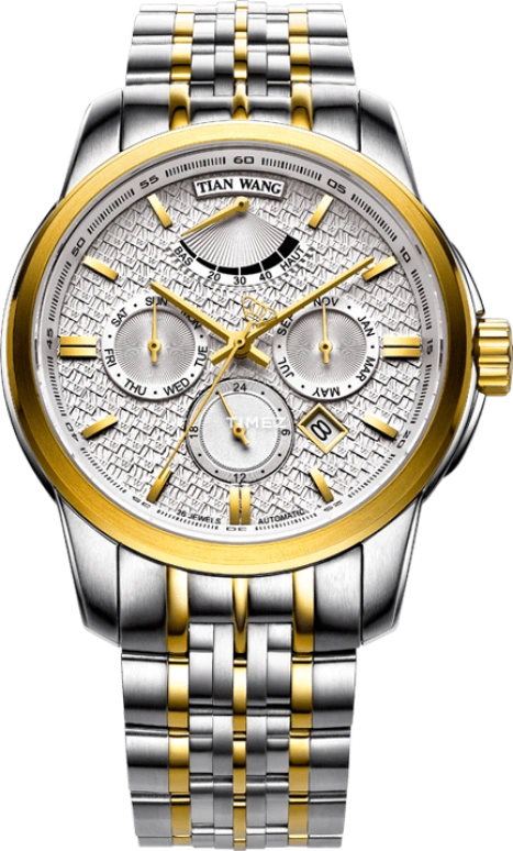 TianWang,Legend ,Stainless Steel,White,Automatic,Handwound,Month,Date,Day,Power Reserve Indicator,Sapphire,Crystal Glass,Round,GS5719T,GS5719T/4D