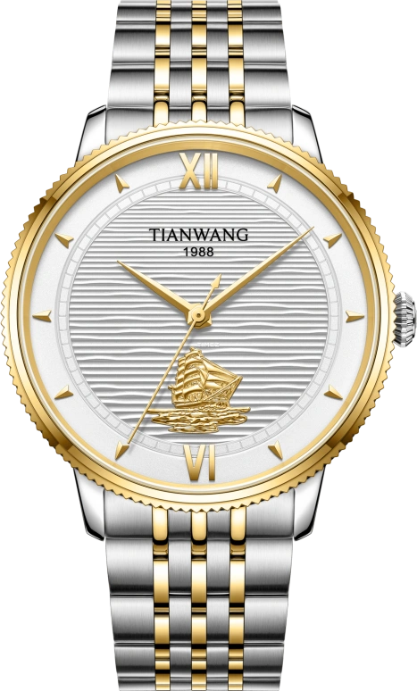 TianWang,Legend 42mm,42mm,Stainless Steel,Silver White,Automatic,Crystal Glass,Round,GS51562T,GS51562T.T.KW