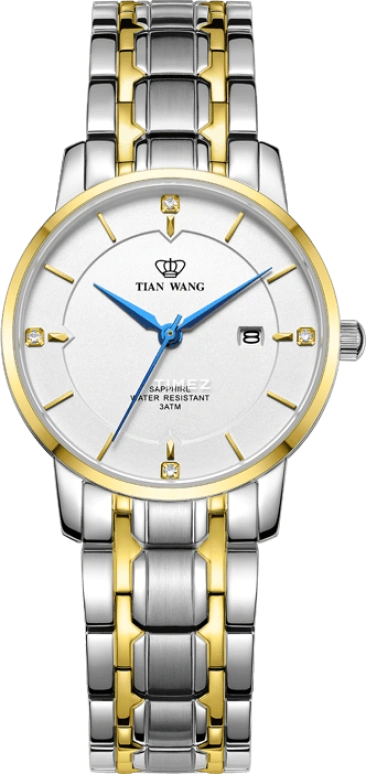 TianWang,Grace 29mm,29mm,Stainless Steel,White,Quartz,Day,Sapphire,Glass,LS3947T,LS3947T.D.T.W