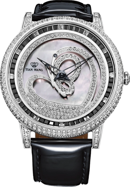 TianWang,Shine ,Stainless Steel,Silver White,Quartz,Crystal Glass,Round,LS3707S