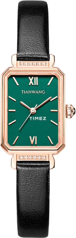 TianWang,Other 27mm,27mm,Stainless Steel,Green,Quartz,Crystal Glass,Rectangular,LS31283P,LS31283P.LB.E.A
