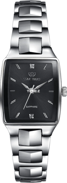 TianWang,Star ,Stainless Steel,Black,Quartz,Sapphire,Glass,Tonneau,LS3506S