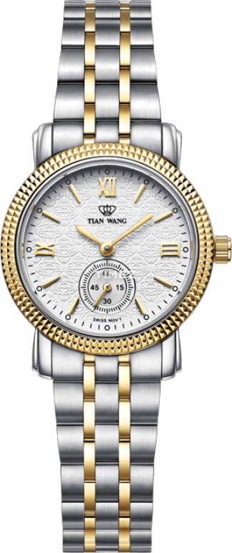 TianWang,Golden Knight ,Stainless Steel,White,Quartz,Sapphire,Crystal Glass,Round,61898