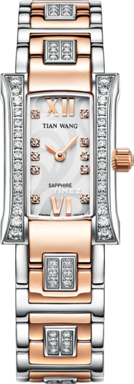 TianWang,Morbidezza ,Stainless Steel,White,Quartz,Sapphire,Glass,Rectangular,LS3678TP