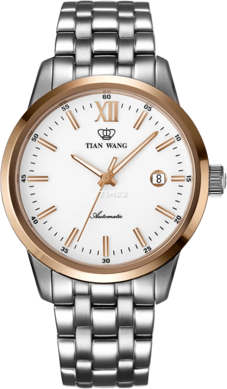 TianWang,Other ,Stainless Steel,White,Automatic,Day,Crystal Glass,GS5913TP,GS5913TP/D
