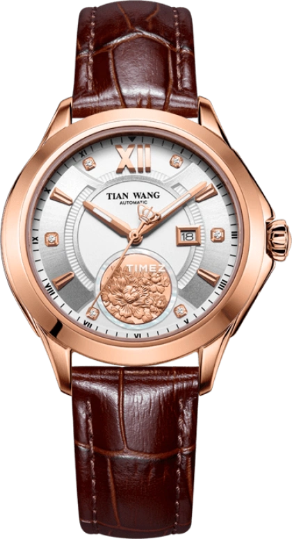 TianWang,Legend 32.50mm,32.50mm,Stainless Steel,Silver White,Automatic,Day,Crystal Glass,LS5879P,LS5879P/D-1