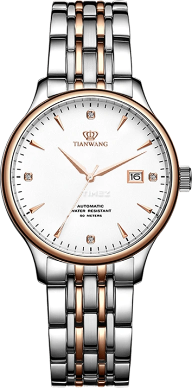 TianWang,Kunlun 32mm,32mm,Stainless Steel,White,Automatic,Day,Sapphire,Glass,LS5876TP,LS5876TP.D.TP.W.A