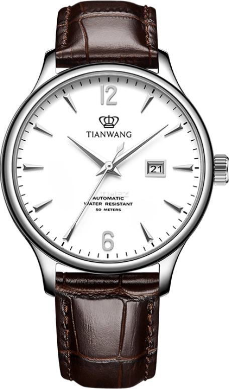 TianWang,Kunlun 41.50mm,41.50mm,Stainless Steel,White,Automatic,Day,Sapphire,Glass,GS5844S,GS5844S.D.LC.W