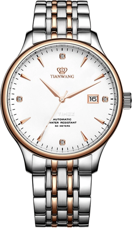 TianWang,Kunlun 41.50mm,41.50mm,Stainless Steel,White,Automatic,Day,Sapphire,Glass,GS5876TP,GS5876TP.D.TP.W.A