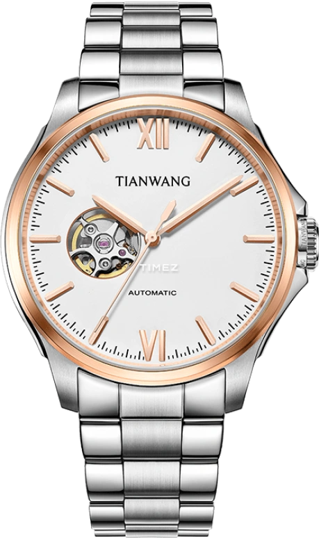 TianWang,Kunlun ,Stainless Steel,White,Automatic,Crystal Glass,Round,GS51317TP,GS51317TP.S.W