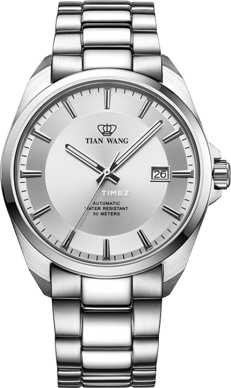 TianWang,MOUNTAINS ,Stainless Steel,Silver White,Automatic,Day,Sapphire,Glass,GS51004S,GS51004S.D.S.S