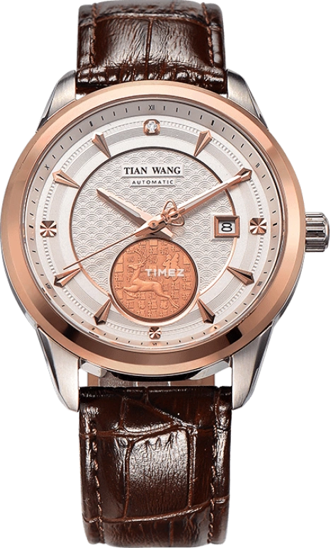TianWang,Other ,Stainless Steel,White,Automatic,Day,Sapphire,Glass,GS5806TP,GS5806TP/D