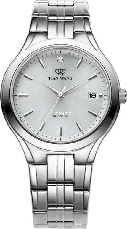 TianWang,Cardiac ,Stainless Steel,White,Automatic,Day,Sapphire,Glass,GS3645S,GS3645S/D