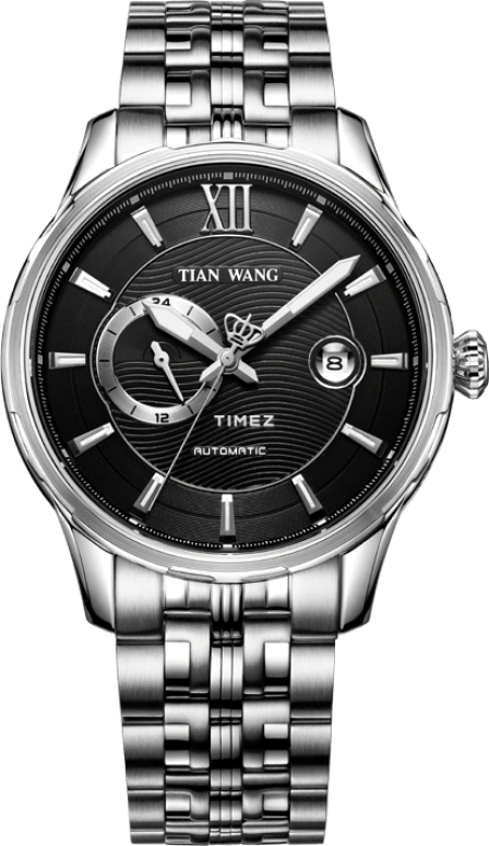 TianWang,Leader ,Stainless Steel,Black,Automatic,Day,Sapphire,Glass,GS5760S,GS5760S/DD-B