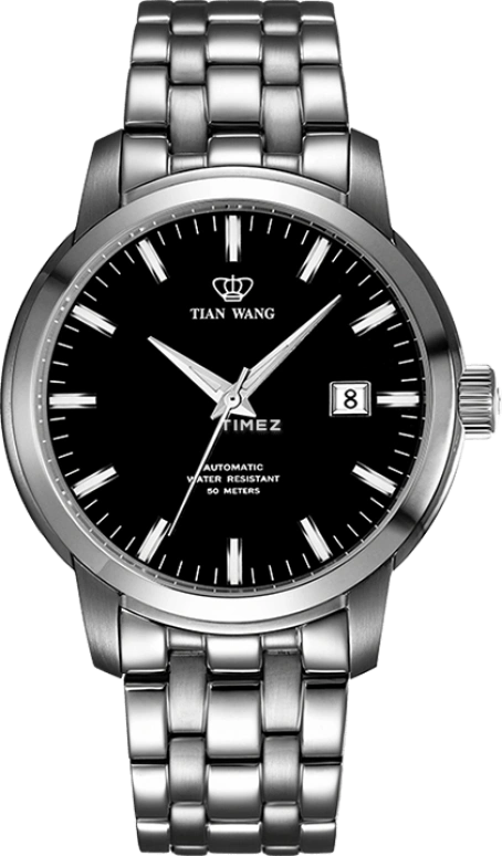 TianWang,MOUNTAINS ,Stainless Steel,Black,Automatic,Day,Sapphire,Crystal Glass,GS5915S,GS5915S/D-B