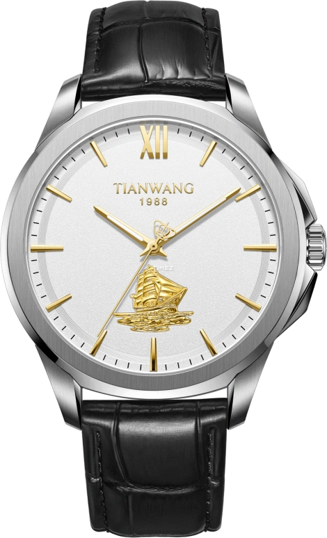 TianWang,Legend 42mm,42mm,Stainless Steel,Silver White,Automatic,Crystal Glass,Round,GS51553S,GS51553S.LB.KS