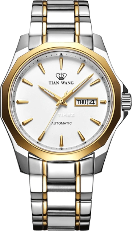 TianWang,MOUNTAINS 43.50mm,43.50mm,Stainless Steel,White,Automatic,Date,Day,GS51018T,GS51018T.DD.T.W