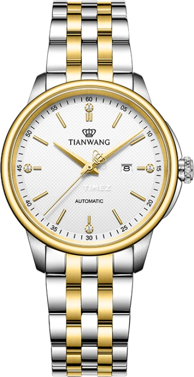 TianWang,Permanent 32mm,32mm,Stainless Steel,White,Automatic,Day,Sapphire,Crystal Glass,LS51172T,LS51172T.D.T.W
