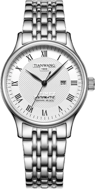 TianWang,Cardiac ,Stainless Steel,Silver White,Automatic,Day,Sapphire,Glass,LS51202S,LS51202S.D.S.W