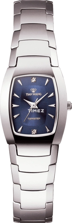 TianWang,Sharp ,Stainless Steel,Blue,Quartz,Sapphire,Crystal Glass,Tonneau,LT3333N