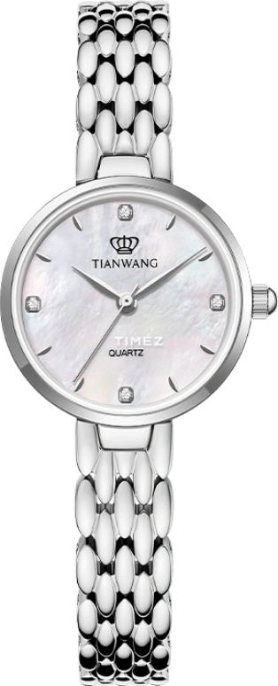 TianWang,Star 25mm,25mm,Stainless Steel,White,Quartz,Crystal Glass,Round,LS31385S,LS31385S.S.W