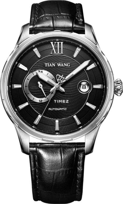 TianWang,Leader ,Stainless Steel,Black,Automatic,Day,Sapphire,Crystal Glass,GS5762S,GS5762S/DD-B