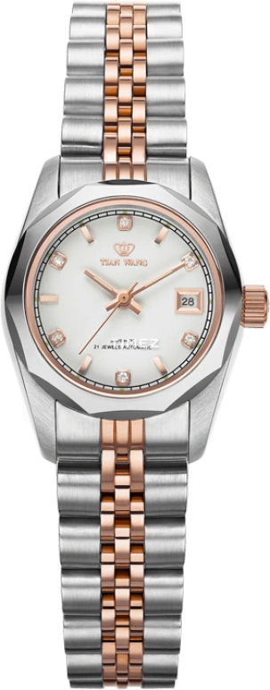 TianWang,Famous Anisan ,Stainless Steel,White,Automatic,Day,Sapphire,Crystal Glass,LS5543TP,LS5543TP/D