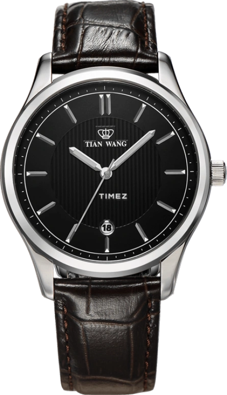 TianWang,Other 40mm,40mm,Stainless Steel,Black,Quartz,Day,Crystal Glass,GS3785S,GS3785S/D-B