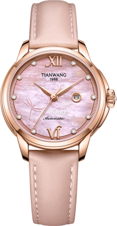 TianWang,Fille ,Stainless Steel,Pink,Automatic,Day,Sapphire,LS51339P,LS51339P.D.LK.K