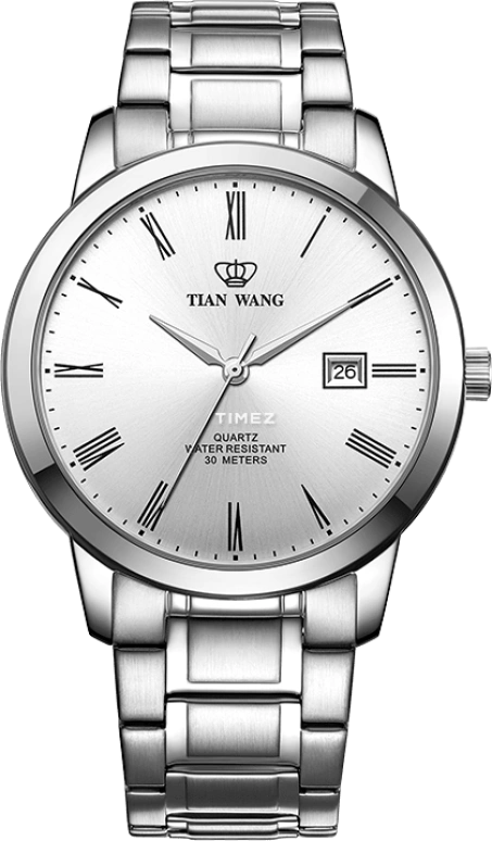 TianWang,Sea ,Stainless Steel,Silver White,Quartz,Day,Glass,GS3995S,GS3995S.D.S.S
