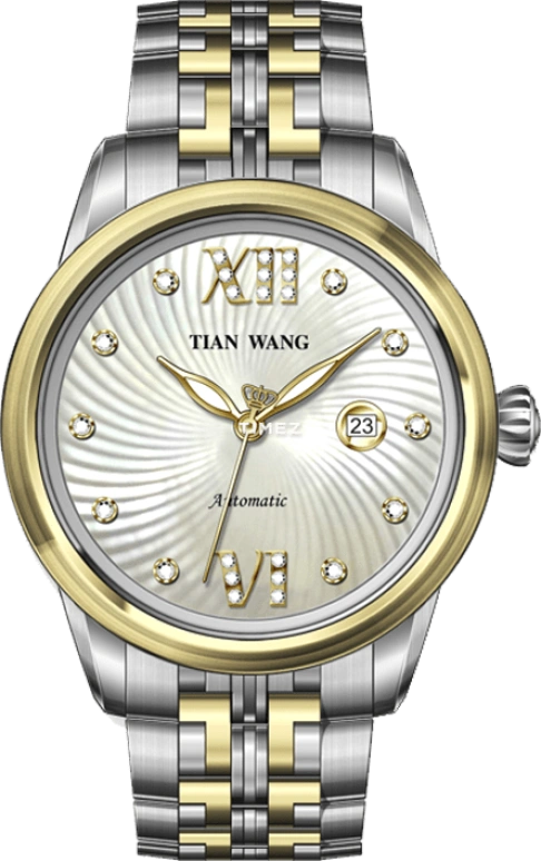 TianWang,Cardiac ,Stainless Steel,White,Automatic,Day,Sapphire,Crystal Glass,LS5894T,LS5894T/D