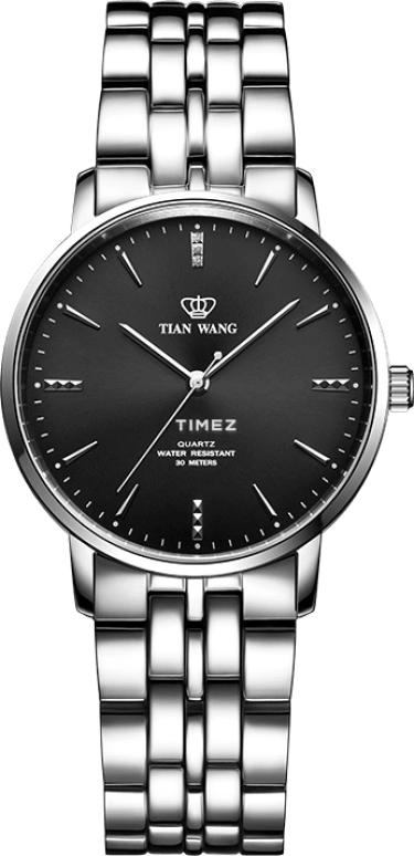 TianWang,Sea 30mm,30mm,Stainless Steel,Black,Quartz,Glass,Round,LS31131S,LS31131S.S.B