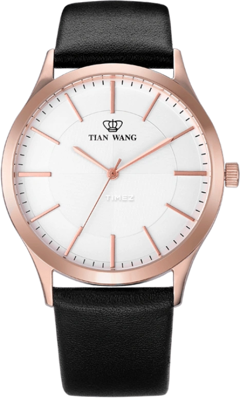 TianWang,Other ,Stainless Steel,Rose Gold,White,Quartz,Crystal Glass,Round,LS3682P