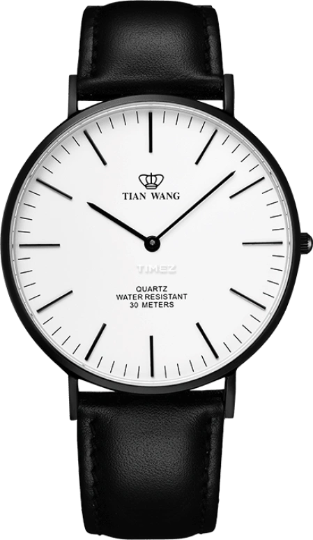 TianWang,TWINKLE ,Stainless Steel,White,Quartz,Sapphire,Glass,Round,GS3851B