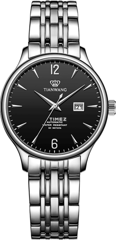 TianWang,Kunlun ,Stainless Steel,Black,Automatic,Day,Sapphire,Crystal Glass,LS5845S,LS5845S.D.S.B