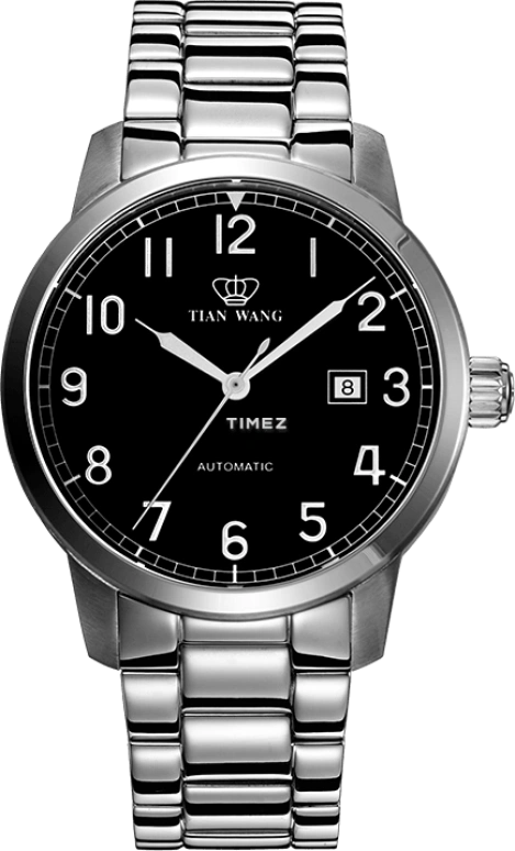 TianWang,Other ,Stainless Steel,Black,Automatic,Day,Sapphire,Glass,GS5929S,GS5929S/D-B